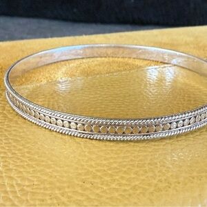Anna Beck Elegant Gold and Silver Bangle Bracelet
